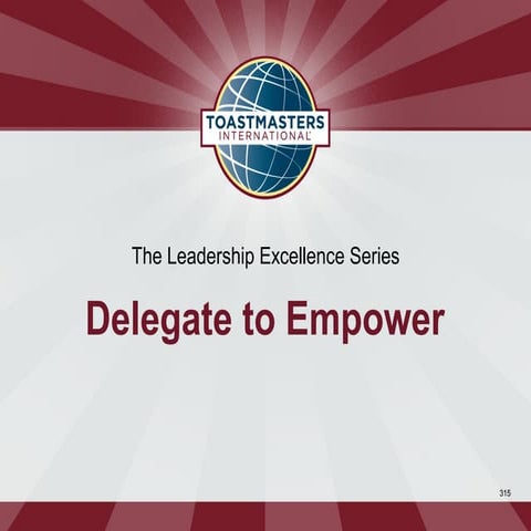 Delegate to Empower (Powerpoint)