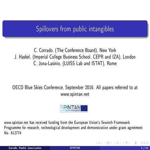 Haskel - Spillovers from public intangibles
