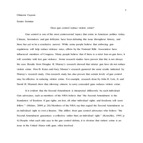 Gun control research