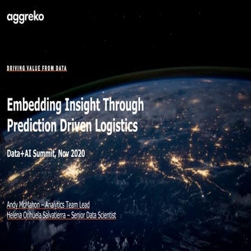Embedding Insight through Prediction Driven Logistics