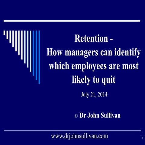 Retention - How individual managers can idenify who might quit 