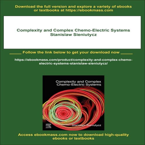 Complexity and Complex Chemo-Electric Systems Stanislaw Sieniutycz