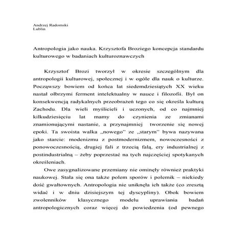 31877678 antropologia-jako-nauka-krzysztofa-broziego-kategoria-standardu-kult...
