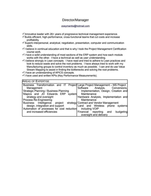 Director_resume_Word[1] 2015 Confidential