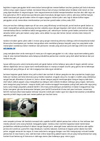 Judi Bola Indonesia Terpercaya