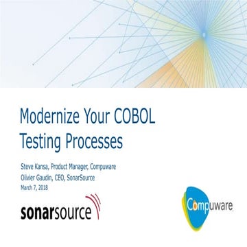 Modernize Your COBOL Testing Processes with Compuware and SonarSource [Webcast]