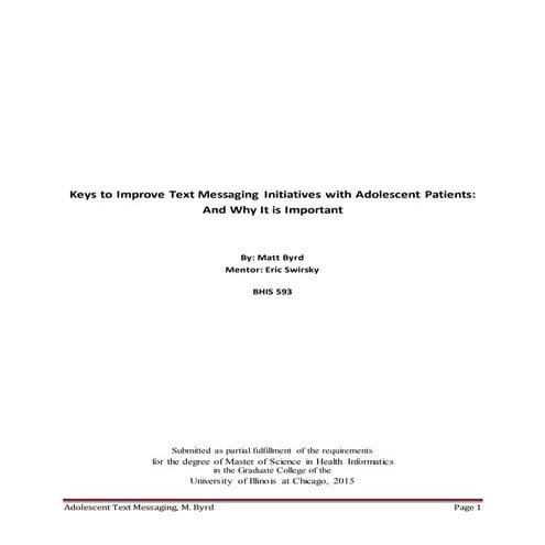 Adolescent Text Messaging Research Paper