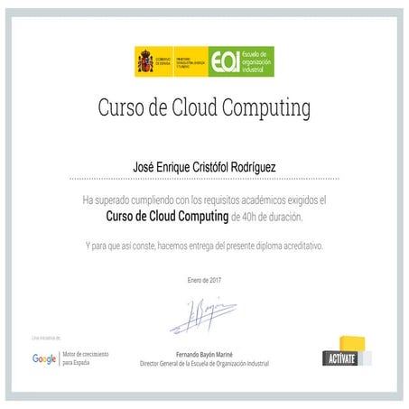 cloud computing google certificate | PDF