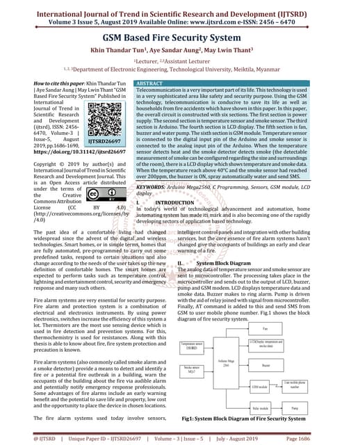 Iot based fire alarm system | PDF