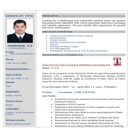 Thanveer-Accountant CV
