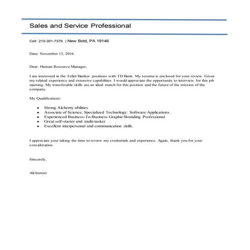 GENERAL COVER LETTER | DOCX
