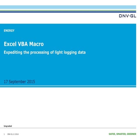 Excel VBA Macro | PPT