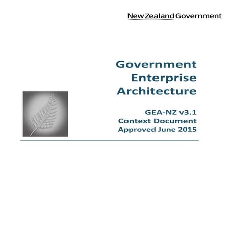 Government Enterprise Architecture for New Zealand v3.1