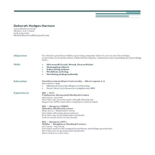 Ann Rasmussen, RN Resume | RTF