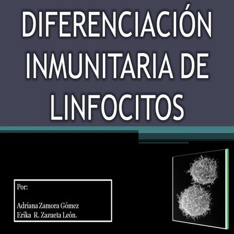 DIFERENCIACIÓN INMUNITARIA DE LINFOCITOS