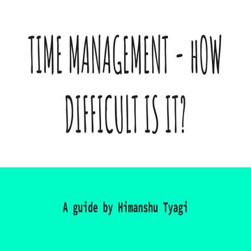 Successfull time management | PPTX