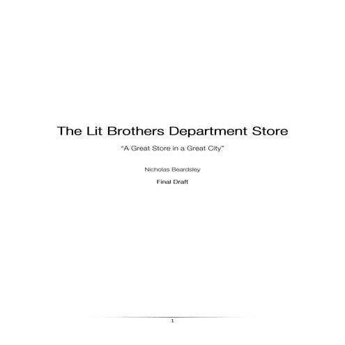 Beardsley_Summer 2015 Research Paper_Lit Brothers Final Draft