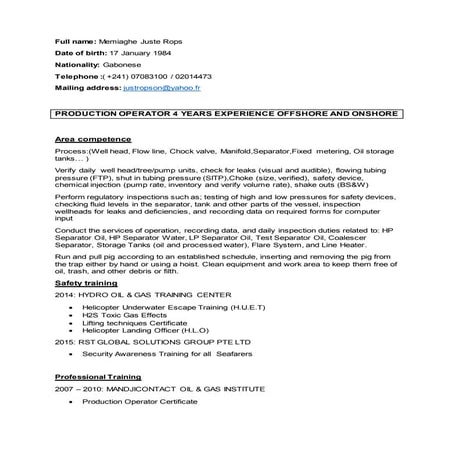 THOMAS'S CV | DOCX