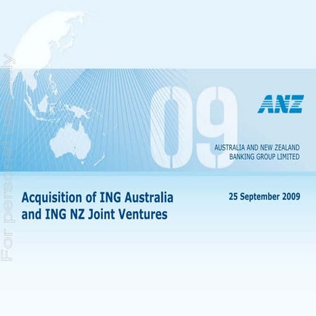 ANZ to buy ING Australia and NZ