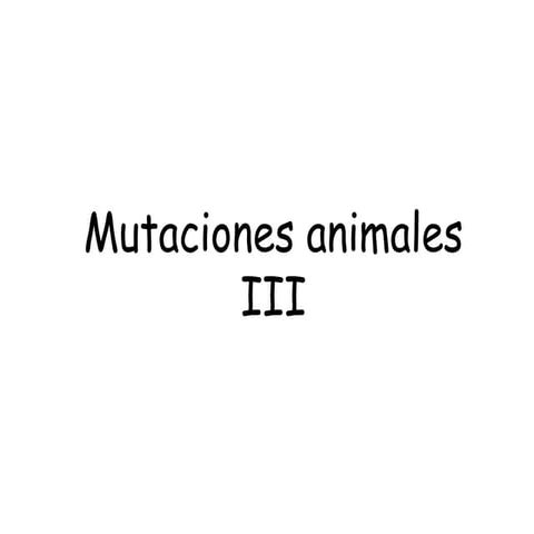 31 mutacionesanimales iii