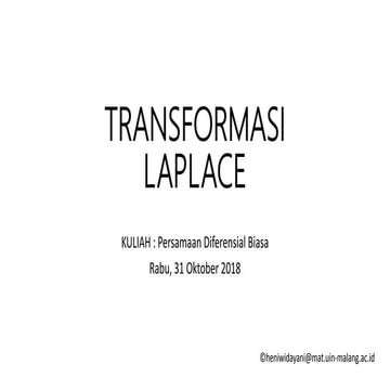 Transformasi Laplace (bag.1)