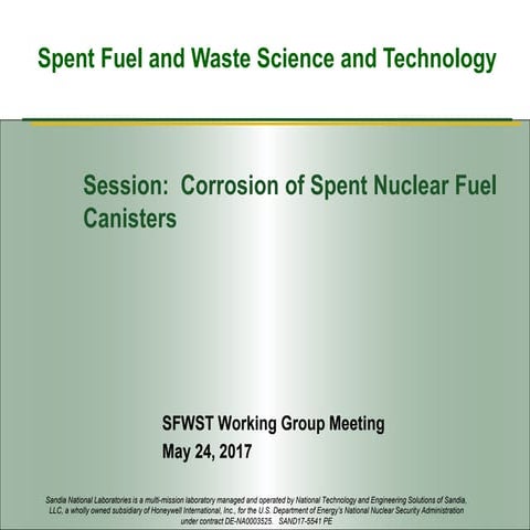 31 session  corrosion of spent nuclear fuel canisters bryan sand2017 5541 pe