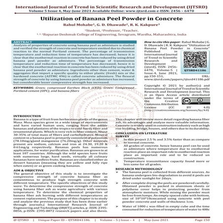 Experimental study on Properties of Concrete of grade M20 by Fractional ...