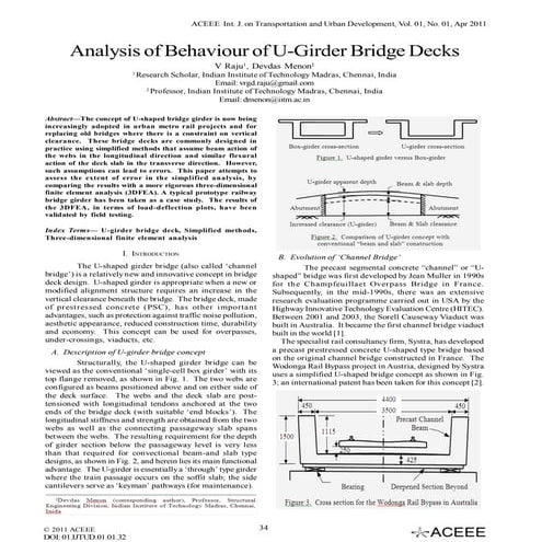 Analysis of Behaviour of U-Girder Bridge Decks