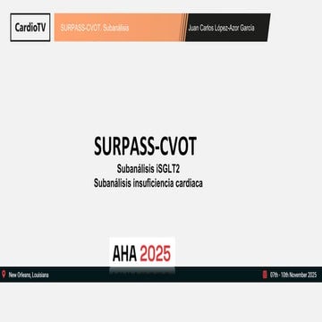 Estudio SURPASS-CVOT. Subanálisis iSGLT2