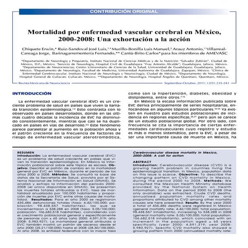 32. mortalidad por evc en méxico
