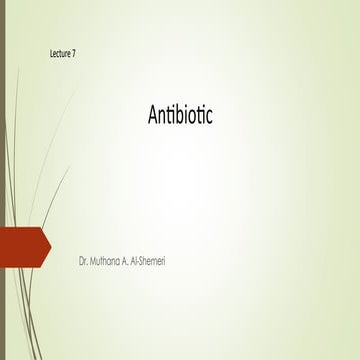 Antibiotics, definition, classification of drugs | PPT