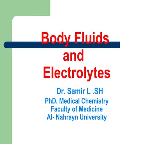 BODY FLUIDS | PPTX