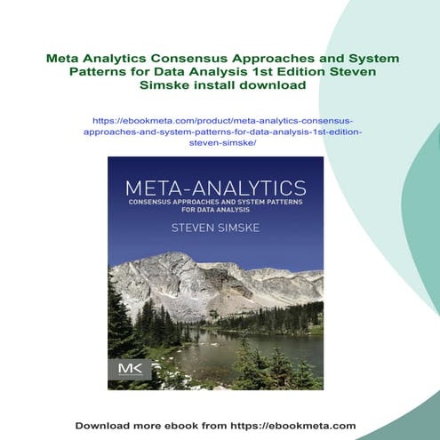 Meta Analytics Consensus Approaches and System Patterns for Data ...
