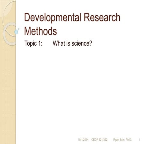 Psyc 321_01 what is science