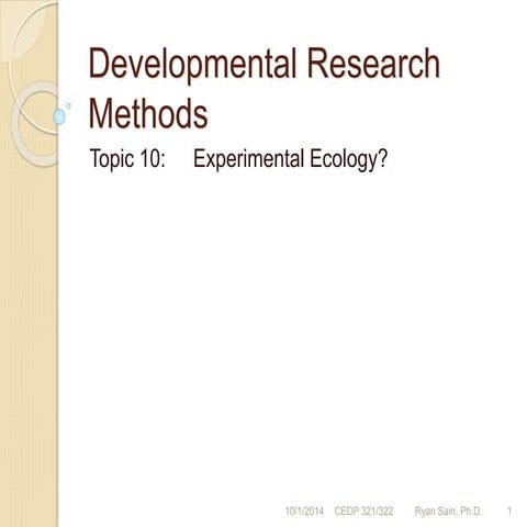 psyc 321_10 experimental ecology