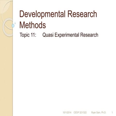 Psyc 321_11 quasi experimentation