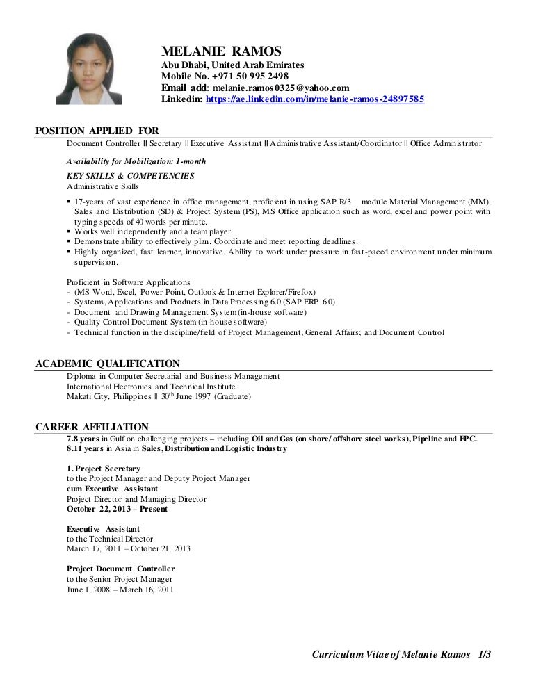 document controller key skills