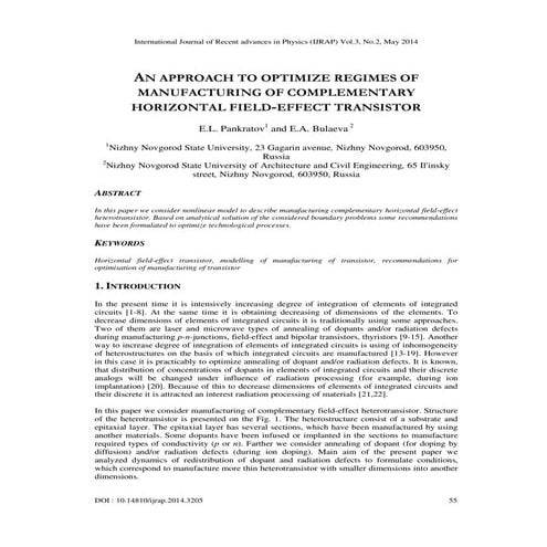 An Approach to Optimize Regimes of Manufacturing of Complementary Horizontal ...