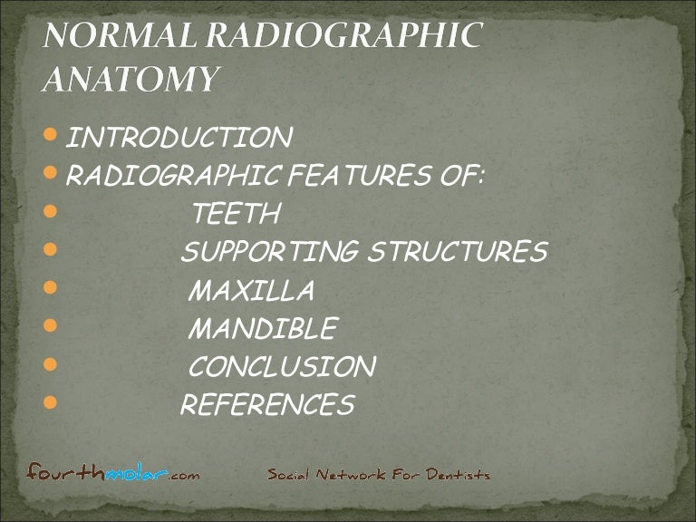 normal radiographic anatomy of oral cavity