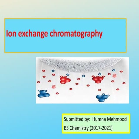 Ion exchange chromatography PPT.
