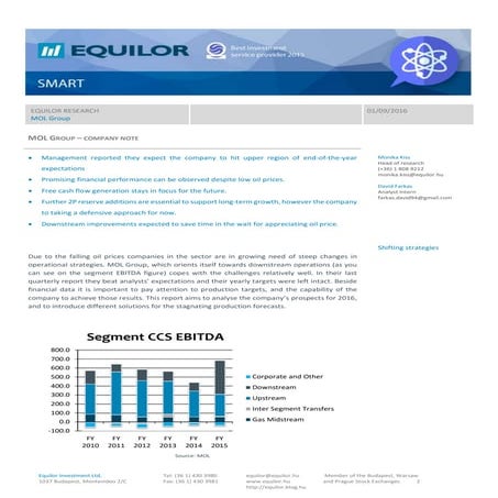 Equilor Company note_MOL Group
