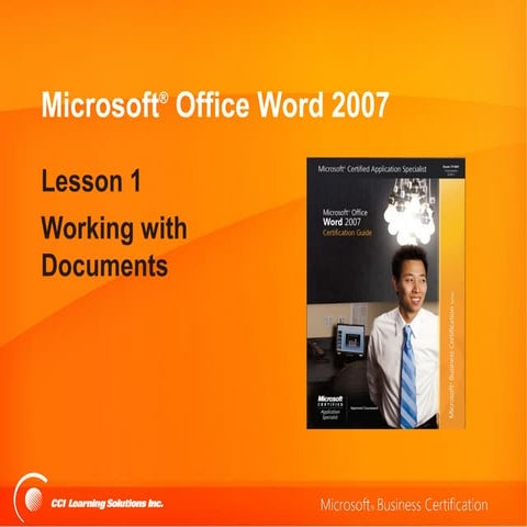 3230 word 2007 lesson 1   navigating documents