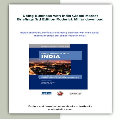 Doing Business with India Global Market Briefings 3rd Edition Roderick Millar
