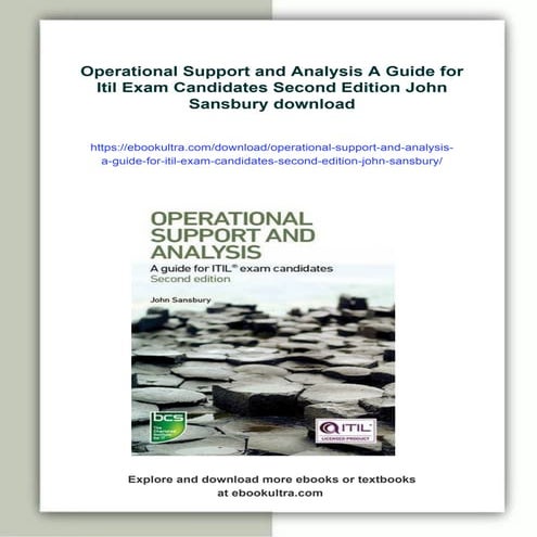 Operational Support and Analysis A Guide for Itil Exam Candidates Second Edit...