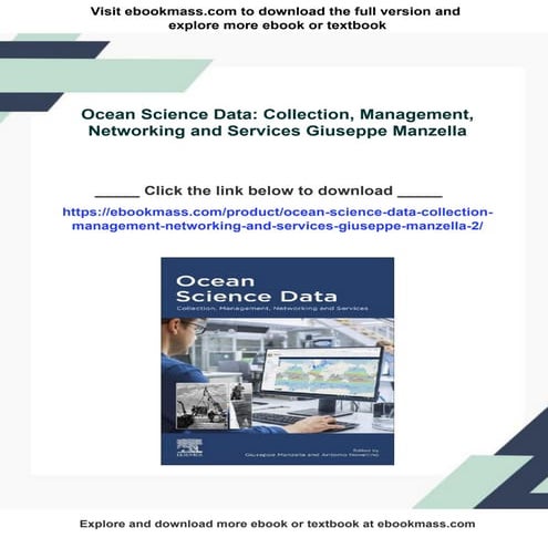 Ocean Science Data: Collection, Management, Networking and Services Giuseppe ...