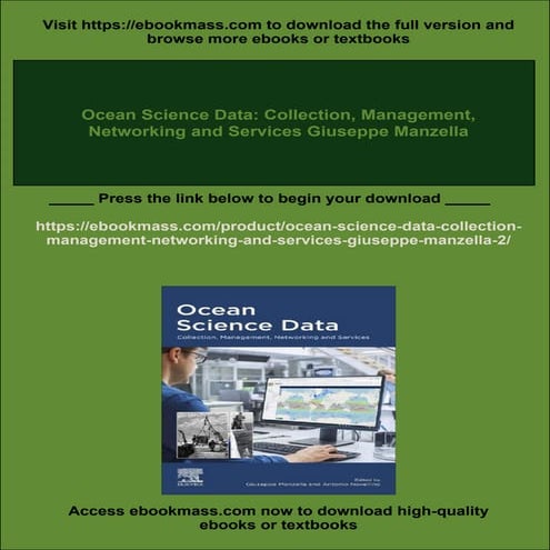 Ocean Science Data: Collection, Management, Networking and Services Giuseppe ...