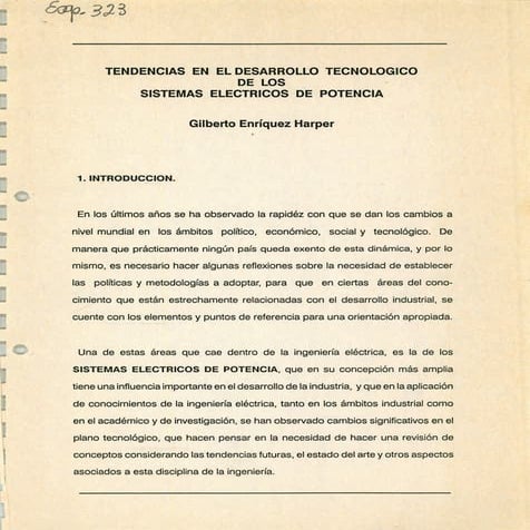 Tendencias en el desarrollo tecnológico de los sistemas eléctricos de potencia