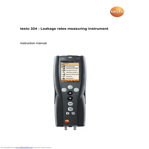Testo 314 datasheet 2012 | PDF