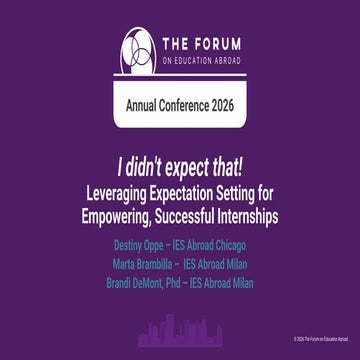 Expectations for successful programs abroad. | PDF