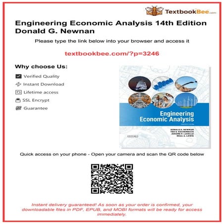 Engineering Economic Analysis 14th Edition by Donald G. Newnan - Comprehensive Guide | PDF